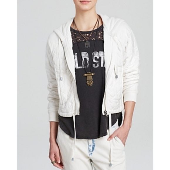 FREE PEOPLE Quilted Split Back Hooded Jacket - Picture 1 of 12